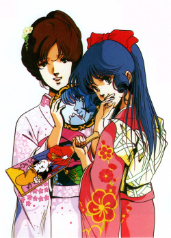 animarchive:  Misa Hayase and Lynn Minmay illustrated by Haruhiko