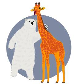 eatsleepdraw:  Polar bear ❤️ giraffe http://zillahdee.tumblr.com/