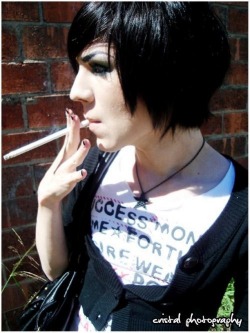 kinkythinking:Really like this Femboy smoking a 120.  Very nice