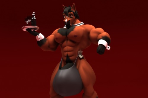 anthroanim:  Itâ€™s a magic/high-tech expando-big tiny speedo: the more they tip him, he gets bigger, and he moves slower too. Tiny res because it was a quick render I did, like, months ago, and I canâ€™t render the full resolutions yet.