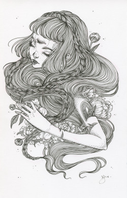 jenleesketchbook:New art! I did a lot of line art this week,