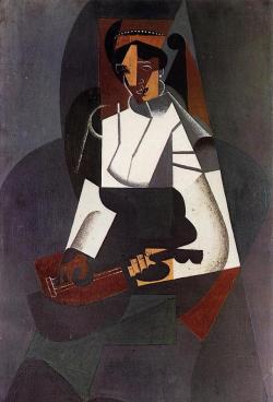 artist-gris: Woman with a Mandolin (after Corot), Juan Gris Medium: