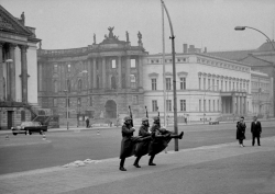 onlyoldphotography:  Ralph Crane: Three East German guards goose-stepping