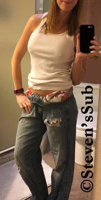 stevenssub:  Master’s Request…..a wife beater and my jeans