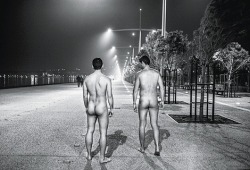 Naked in Nea Paralia of Thessaloniki photo By Konstantinos Rigos