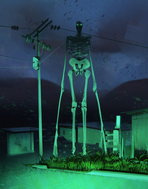ex0skeletal-undead:Giant Skeletons by  Jocelin Carmes  This artist