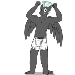 Stream Request - Thunderlane (anthro) posing in some undies