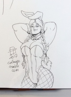 callmepo: Easter bunny tiny doodle of The Scotsman’ daughter.