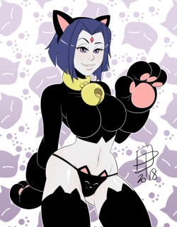 callmepo: Quick Kitty-Raven goth girl image.  KO-FI / TWITTER