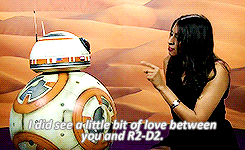itsreyskywalkers:  BB-8 being a real star 