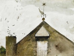 last-picture-show:Andrew Wyeth, Swifts, 1991 (Watercolor on Paper)