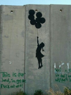 hatkekakashi:  Banksy. Incredible street art.