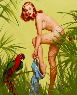 gameraboy:  Bare Essentials by Gil Elvgren, 1957