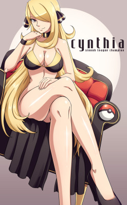 approvedbybunnies:  Cynthia - Pokemon (Collaboration with ViViVooVoo)View on [deviantART]  senpaisawr