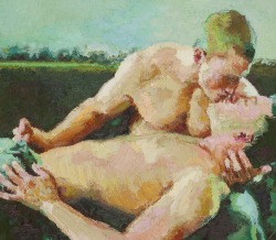o-sch:  ​Yisrael Dror Hemed“Kiss” 2012Oil on canvas, 80