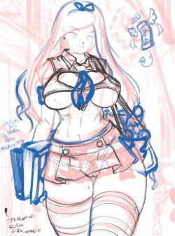 studiocutepet:    Studious school girl (WIP). 