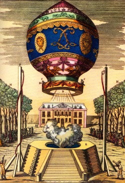 magictransistor:  The Montgolfier brothers in their hot-air balloon