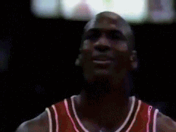 real-hiphophead:  Michael Jordan with his famous eyes-closed