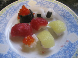 made some candy sushithe candy sushi kit is incredibly sweet,