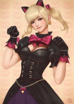 rarts:    Black Cat D.va (skin): Overwatch game digital art [Artist: