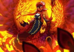 koidrake:  My own take of a Harpy, with a phoenix theme cuz reasons.