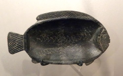 lionofchaeronea:Ancient Egyptian steatite dish in the shape of