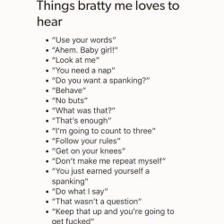 littleblog4me:  I’m a bratty little, just ask daddy :3