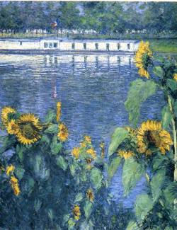 wonderingaboutitall:  Sunflowers On The Banks Of The Seine -