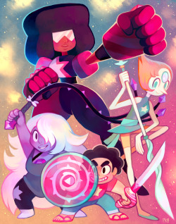 jota-mostaza:  The Crystal Gems by purplekecleon