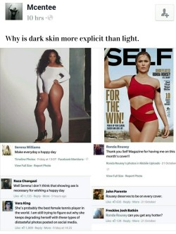 fucknofetishization:  This is what happens when dark skin is