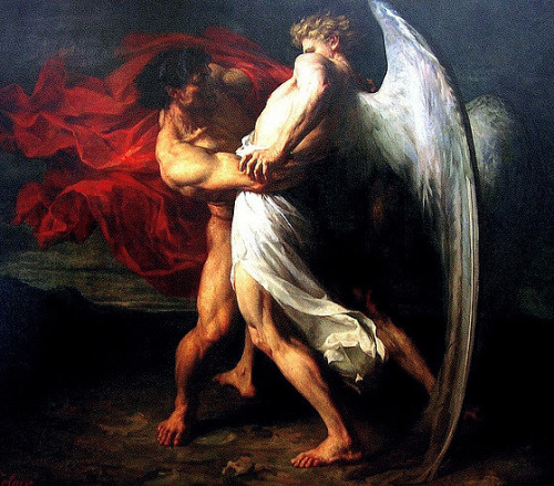 infected:   Jacob Wrestling with the Angel, Alexander Louis Leloir,