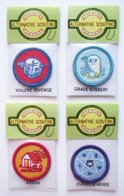 wilwheaton:  kadrey:  SCOUTING MERIT BADGES FOR COOL SHIT LIKE