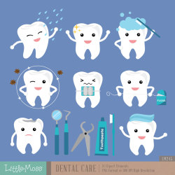 cuteasmybutt:  Dental Care Digital Clipart 