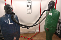 rubbermayhem:  Next, we add the rebreather bags to make it more