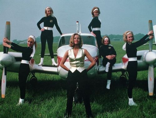 Honor Blackman.  Pussy Galore and her flying circus Nudes &
