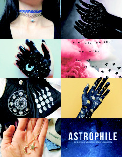 colouriisms:  character aesthetics  ➢ the astrophile. “