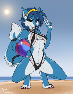 fkevlar: Krystal, spreading out on a nice beach. It’s simple,