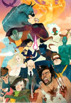 thedarknerdrises:  kevin wada´s take on x-men, pokémon and