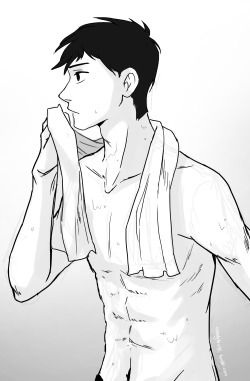 wendytan95:  【Doodle before sleep】Tadashi after gym~~~ I