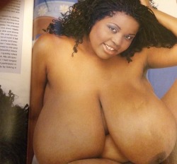 Massive Ebony Natural Breasts