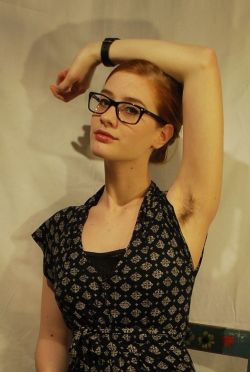 Women's hairy armpits