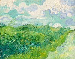  “Green Wheat Fields, Auvers”, 1890, Vincent van Gogh. 