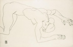 thunderstruck9:  Egon Schiele (Austrian, 1890-1918), Sich aufstützender