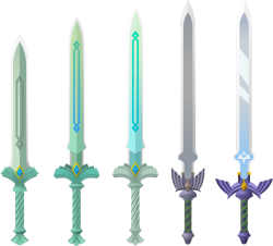ivo-robotnik-eggman:  evolution of swords in zelda skyward sword