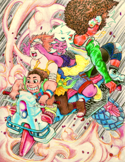 surrealistpunk:  EXCITE BIKE (STEVEN UNIVERSE) ©AUG. 2014 David