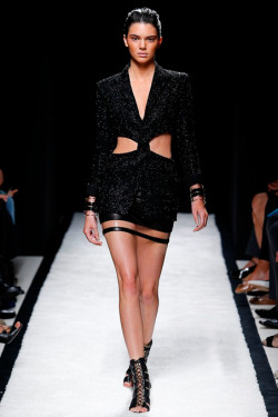 kendallandkylie-vogue:  Kendall for Balmain Spring fashion show