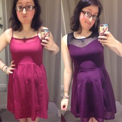 mattsmithmad:  Tried on these 2 dresses in H&amp;M earlier, I like both and I dunno which is prefer to get (if I got one) #dress #fittingroom #two #mirrorselfie #weirdface #idek  Submit your own changing room cell pics by sending me a message on kik &ndas