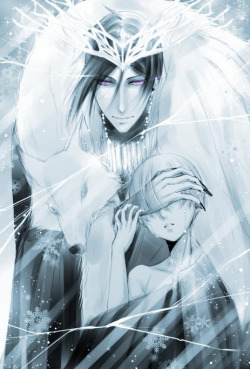 bc-hell:Snow•King Sebastian and his little Snow•Prince Cielby