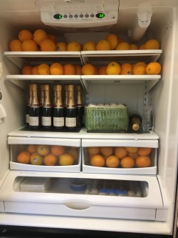 Mimosa fridge at work 🍊🍾
