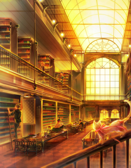 66lulu:  (à¸‡Ë™â–¿Ë™)à¸‡Â I thought Iâ€™d try drawing a Library as Its something I havenâ€™t tried before.Â You mightÂ recognizeÂ the Free! boyâ€™s outfits. Â /w\ still working on my Free! artbook  Omg O_O